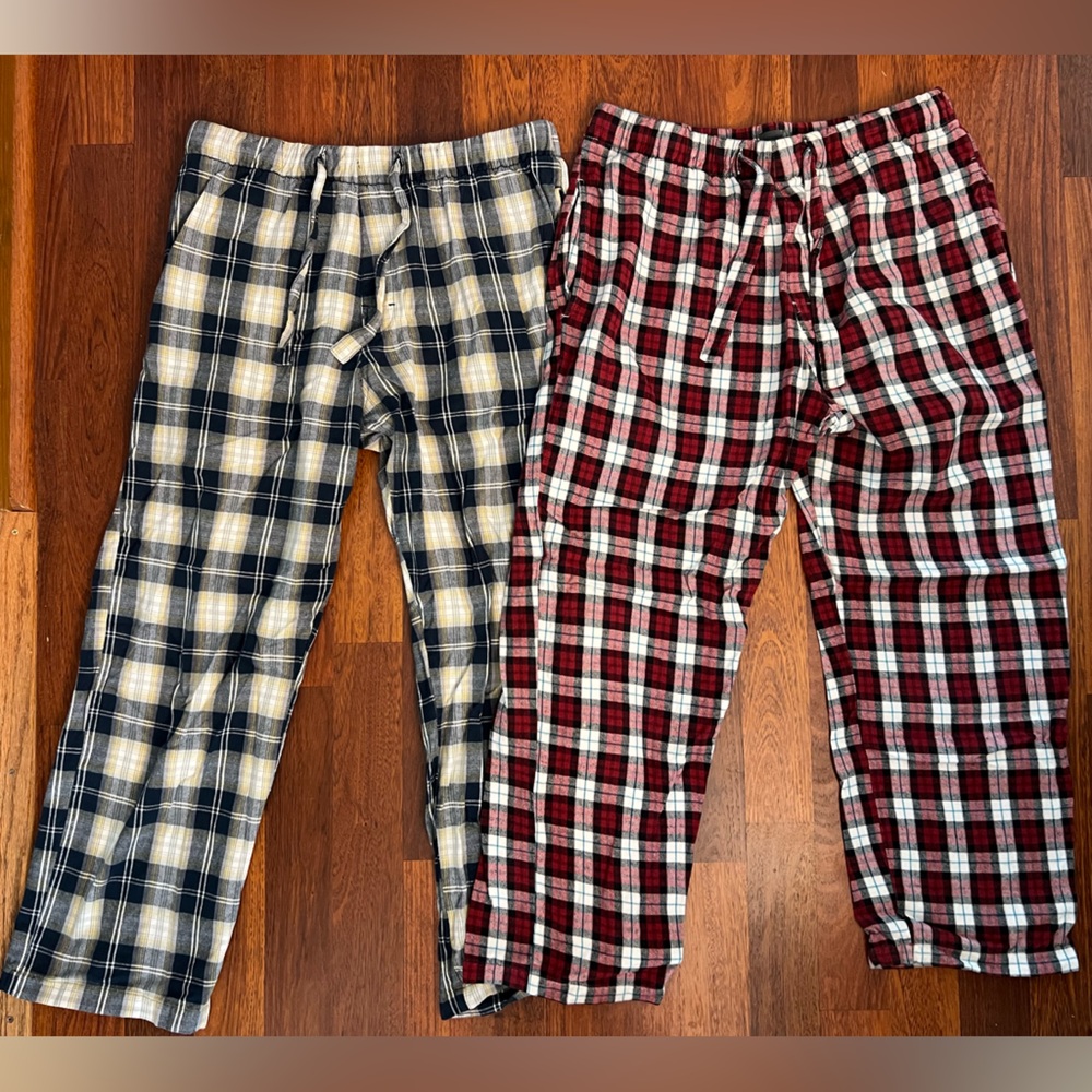 Men’s Plaid Flannel PJ Pants Size LG